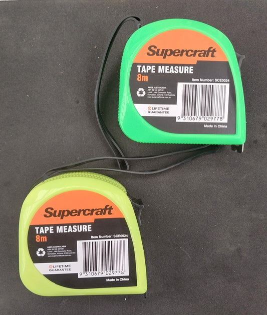 Supercraft 8M Metal Tape Measure / 22.5mm blade
